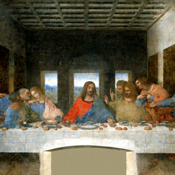 Леонардо фреска Тайная вечеря