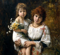 Харламов Алексей Мать с дочерью на руках